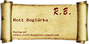 Rott Boglárka névjegykártya